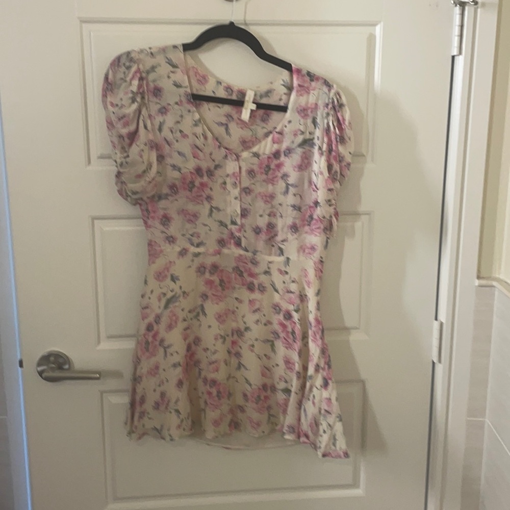 LoveShackfancy floral and flirty silk dress